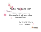 Thuyết trình Xã hội học nông thôn: Hương ước và luật tục ở nông thôn Việt Nam