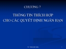 Bài giảng Kế toán quản trị: Chương 7 - TS. Trần Văn Tùng