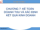 Bài giảng Kế toán tài chính: Chương 7 - GV. Nguyễn Thị Chinh Lam