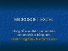 Bải giảng Tin học văn phòng - Phần 2: Microsoft Excel