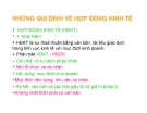 Bài giảng Những quy định về hợp đồng kinh tế