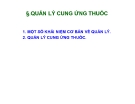 Bài giảng Quản lý cung ứng thuốc