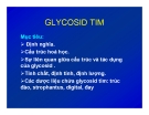 Bài giảng Glycosid tim