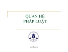 Bài giảng Pháp luật đại cương - Chương 5: Quan hệ pháp luật