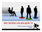 Thuyết trình kinh doanh quốc tế: Môi trường văn hóa quốc tế