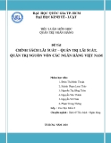 Tiểu luận: Chính sách lãi suất – quản trị lãi suất, quản trị nguồn vốn các ngân hàng Việt Nam