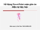 Bài giảng Sử dụng Powerpoint soạn giáo án điện tử dạy học - THCS Hưng Hội