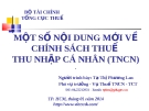 Bài giảng Một số nội dung mới về chính sách thuế thu nhập cá nhân (TNCN) - Tạ Thị Phương Lan