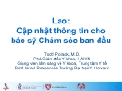 Bài giảng Lao: Cập nhật thông tin cho bác sỹ Chăm sóc ban đầu - Todd Pollack, M.D