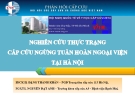 Báo cáo: Nghiên cứu thực trạng cấp cứu ngừng tuần hoàn ngoại viện tại Hà Nội