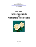 Giáo trình Vi phân và phương trình đạo hàm riêng: Phần A - TS. Lê Văn Hạp