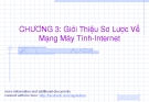 Bài giảng Giới thiệu sơ lược về mạng máy tính-Internet