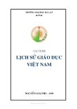 Giáo trình Lịch sử giáo dục Việt Nam - ĐH Đà Lạt