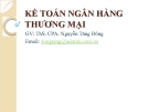 Bài giảng Kế toán ngân hàng thương mại: Chương 1 - Ths. Nguyễn Tăng Đông