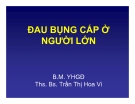 Bài giảng Đau bụng cấp ở người lớn - ThS.BS. Trần Thị Hoa