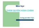 Bài giảng Thẩm quyền hành chính: Chương 1 - GV. Nguyễn Minh Tuấn