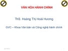 Bài giảng Văn hóa hành chính