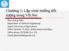 Bài giảng Lập trình Window: Chương 5 - Phan Trọng Tiến