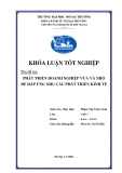 Khóa luận tốt nghiệp: Phát triển doanh nghiệp vừa và nhỏ để đáp ứng nhu cầu phát triển kinh tế