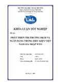 Khóa luận tốt nghiệp: Phát triển thị trường dịch vụ ngân hàng trong điều kiện Việt Nam gia nhập WTO