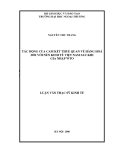 Luận văn thạc sỹ kinh tế: Tác động của cam kết thuế quan về hàng hóa đối với nền kinh tế Việt Nam sau khi gia nhập WTO