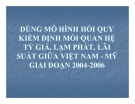 Thuyết trình tài chính quốc tế: Dùng mô hình hồi quy kiểm định mối quan hệ tỷ giá, lạm phát, lãi suất giữa Việt Nam và Mỹ giai đoạn 2004 – 2006