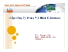 Thuyết trình: Cấp công ty trong mô hình E-Business