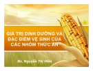 Bài giảng Giá trị dinh dưỡng và đặc điểm vệ sinh của các nhóm thức ăn - BS. Nguyễn Thị Hiền