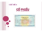 Chuyên đề 4: Cổ phiếu