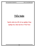 Tiểu luận: Nguồn nhân lực đối với sự nghiệp Công nghiệp hóa, hiện đại hóa ở Việt Nam