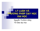 Bài giảng Lý luận và phương pháp dạy học đại học: Chương 1 - TS. Nguyễn Thị Bích Hồng