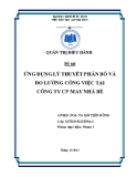 Tiểu luận: Ứng dụng lý thuyết phân bố và đo lường công việc tại công ty CP may Nhà Bè