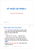 Bài giảng Kỹ thuật lập trình C: Chương 5 - ThS. Trần Quang Hải Bằng