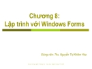 Bài giảng Cơ sở lập trình máy tính: Chương 8 - ThS. Nguyễn Thị Khiêm Hòa