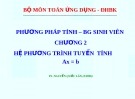 Bài giảng Phương pháp tính: Chương 2 - TS. Nguyễn Quốc Lân