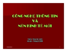 Bài giảng Công nghệ thông tin và nền kinh tế mới - Thái Thanh Sơn