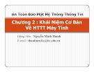 Bài giảng An toàn bảo mật hệ thống thông tin: Chương 2 - GV. Nguyễn Minh Thành