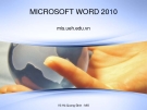 Bài giảng Microsoft word 2010 - Võ Hà Quang Định