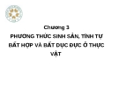 Bài giảng Chương 3: Phương thức sinh sản, tính tự bất hợp và bất dục đực ở thực vật