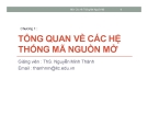 Bài giảng Mã nguồn mở: Chương 1 - ThS. Nguyễn Minh Thành