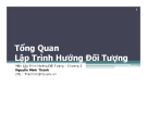 Bài giảng Lập trình hướng đối tượng: Chương 2 - Nguyễn Minh Thành