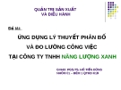 Thuyết trình: Ứng dụng lý thuyết phân bố và đo lường công việc tại công ty TNHH năng lượng xanh