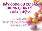 Thuyết trình: Bảy công cụ cơ bản trong quản lý chất lượng