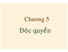 Bài giảng Kinh tế vi mô: Chương 5 - TS. Hạ Thị Thiều Dao