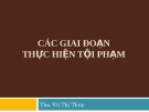 Bài giảng Luật Hình sự: Bài 9 -  ThS. Vũ Thị Thúy