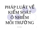 Bài giảng Luật Môi trường: Chương II - Phan Thị Tường Vi