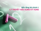 Bài giảng Tài chính hành vi: Chương 1