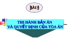 Bài giảng Luật Tố tụng Hình sự: Bài 9 - ThS. Võ Thị Kim Oanh