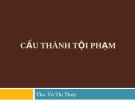 Bài giảng Luật Hình sự: Bài 4 -  ThS. Vũ Thị Thúy