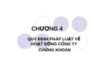 Bài giảng Luật Chứng khoán: Chương 4